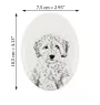 Cockapoo, Cockerpoo, Cockerdoodle - commemorative plaque with a photo of a dog, tombstone with a print, personalized oval plaque from the Art-Dog brand