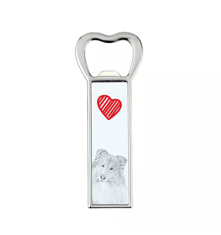 Langhaarcollie, Langhaariger Schottischer Schaferhund - Flaschenöffner mit Hund, personalisierter Flaschenöffner für den Kühlschrank, ein einzigartiges Geschenk für Männer von der Marke Art-Dog