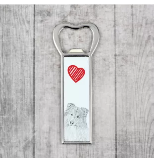 Langhaarcollie, Langhaariger Schottischer Schaferhund - Flaschenöffner mit Hund, personalisierter Flaschenöffner für den Kühlschrank, ein einzigartiges Geschenk für Männer von der Marke Art-Dog