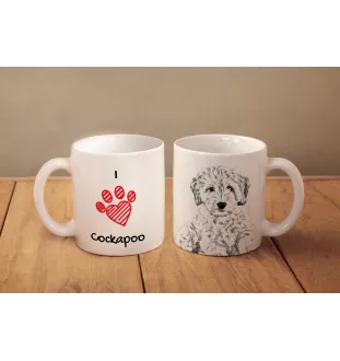Cockapoo, Cockerpoo, Cockerdoodle - cup with a dog, cute cup with graphics, a gift with your photo from the Art-Dog brand