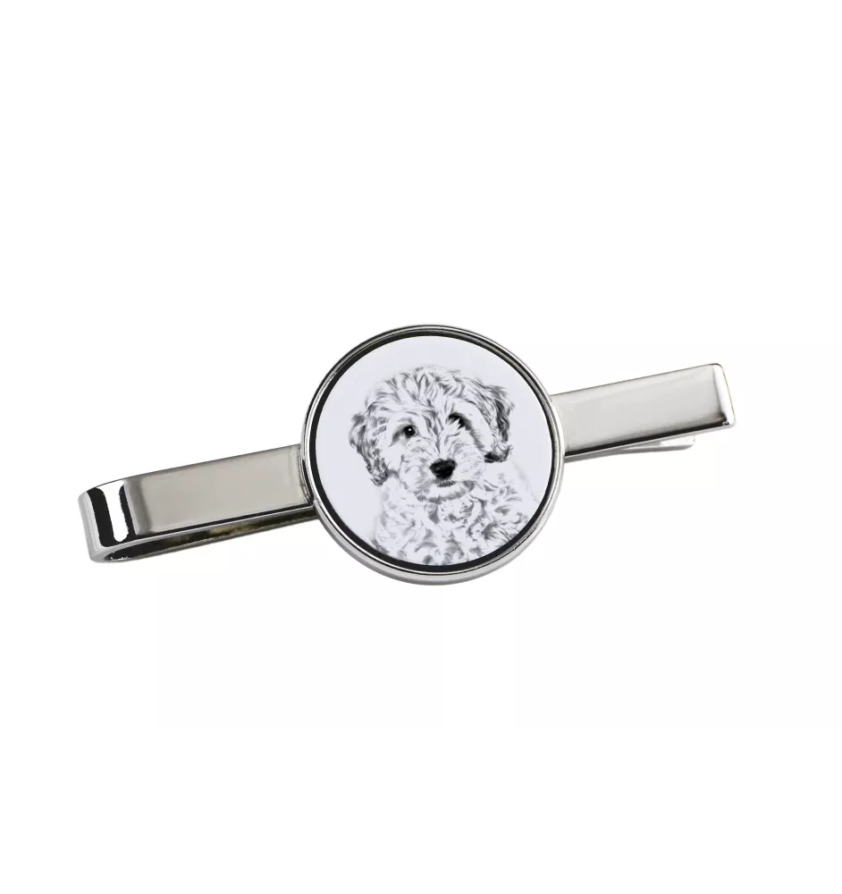 Cockapoo - Krawattenklammer mit Hund, personalisierter Krawattenclip, einzigartiges Geschenk für Männer von der Marke Art-Dog