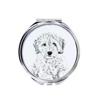 Cockapoo, cock-a-poo, cockerpoo, spoodle - miroir de poche avec chien, miroir personnalisé pour sac à main, miroir compact avec impression de la marque Art-Dog