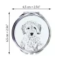 Cockapoo, Cockerpoo, Cockerdoodle - Pocket mirror with a dog, personalized mirror for a purse, compact mirror with Art-Dog brand print.
