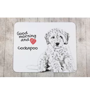 Cockapoo - Mauspad mit Druck, personalisiertes Mauspad mit Hund, einzigartiges Gadget für Büroangestellte von Art-Dog.