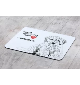 Cockapoo - Mauspad mit Druck, personalisiertes Mauspad mit Hund, einzigartiges Gadget für Büroangestellte von Art-Dog.