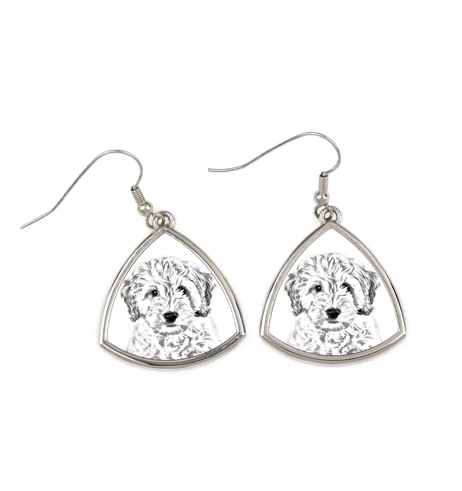 Cockapoo, Cockerpoo, Cockerdoodle - dog earrings, hanging earrings with a picture, personalized jewelry with Art-Dog brand print
