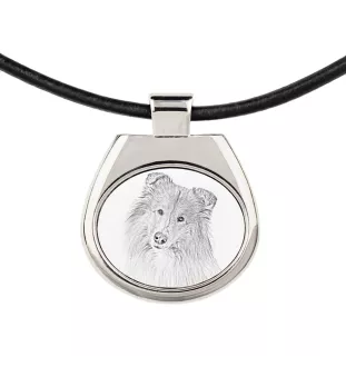 Langhaarcollie, Langhaariger Schottischer Schaferhund - Halskette mit Hund, personalisierter Anhänger mit Foto, einzigartige Halskette für Frauen und Männer von der Marke Art-Dog