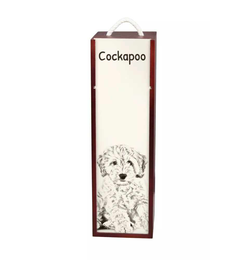 Cockapoo pudełko na wino z psem Art-Dog