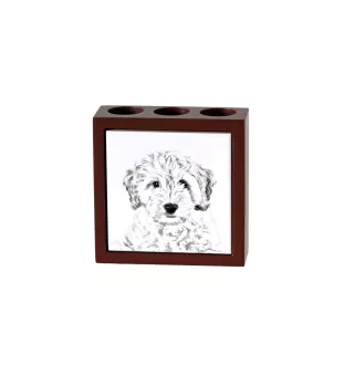 Cockapoo, cock-a-poo, cockerpoo, spoodle - porte-stylo avec chien, organiseur de bureau avec impression, décoration de bureau personnalisée de la marque Art-Dog