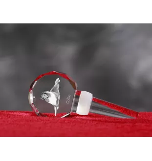 Langhaarcollie, Langhaariger Schottischer Schaferhund - Kristallflaschenverschluss, einzigartiger Weinverschluss mit Foto, personalisiertes Geschenk für Sommelier der Marke Art-Dog