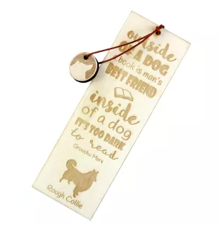 Langhaarcollie, Langhaariger Schottischer Schaferhund - Lesezeichen mit Hund, personalisiertes Lesezeichen, Geschenk für Bücherwurm von der Marke Art-Dog