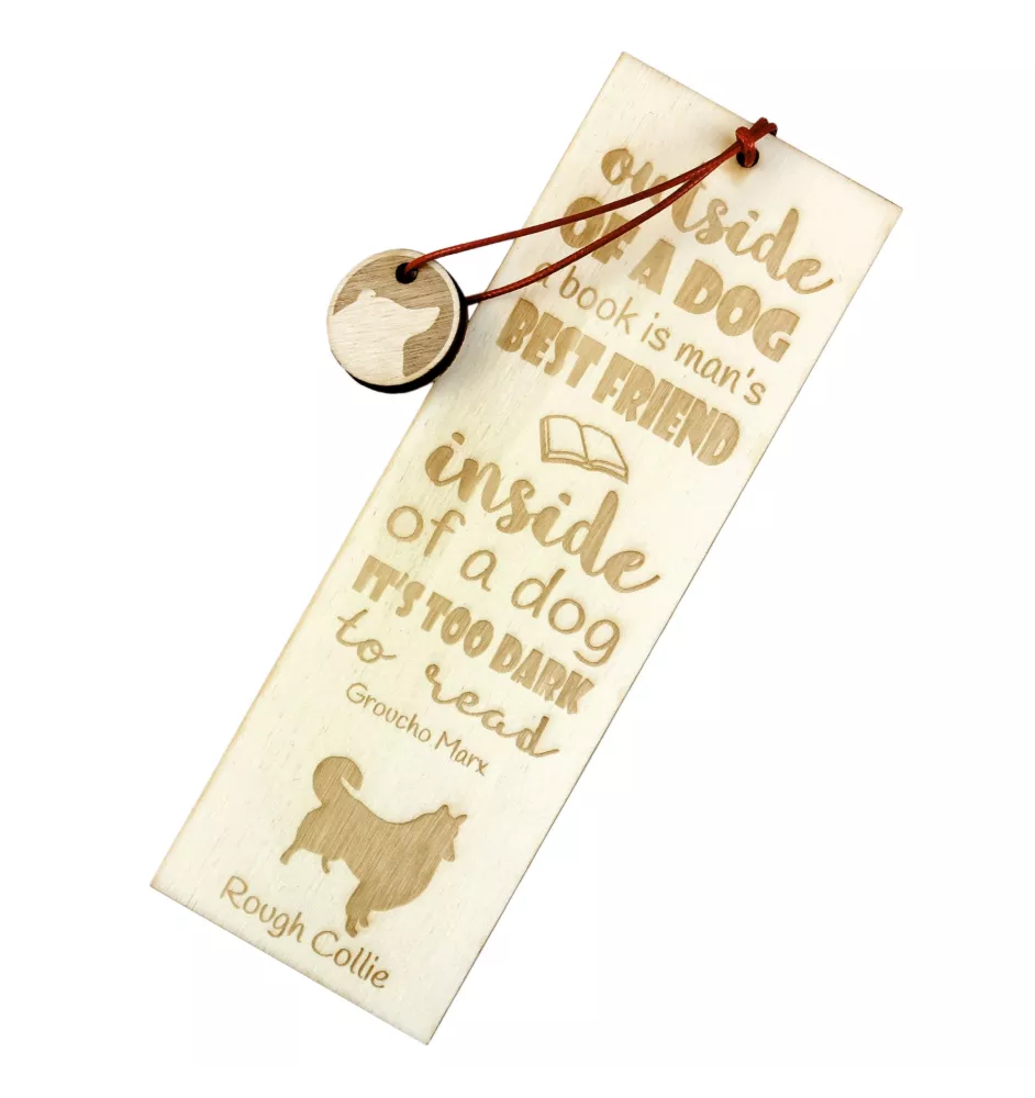 Langhaarcollie, Langhaariger Schottischer Schaferhund - Lesezeichen mit Hund, personalisiertes Lesezeichen, Geschenk für Bücherwurm von der Marke Art-Dog