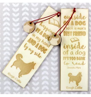 Langhaarcollie, Langhaariger Schottischer Schaferhund - Lesezeichen mit Hund, personalisiertes Lesezeichen, Geschenk für Bücherwurm von der Marke Art-Dog