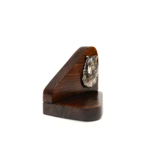 Collie Rough, Long-Haired Collie - wooden candle holder with a dog, tealight holder, a memorial place for a dog by Art-Dog brand