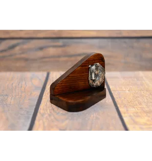 Collie à poil long, Colley à poil long, berger écossais - bougeoir en bois avec un chien, support pour bougie chauffe-plat, lieu de mémoire pour chien de la marque Art-Dog