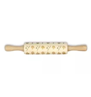 Langhaarcollie, Langhaariger Schottischer Schaferhund - kleiner Nudelholz mit Hundemuster, Nudelholz für Kinder, Verzierung von Keramikton von Art-Dog.