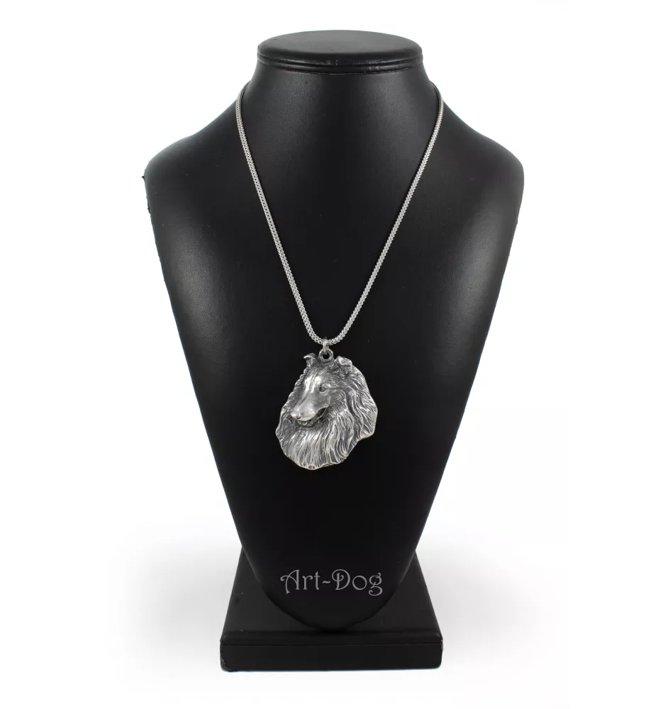Collie Rough, Long-Haired Collie - necklace with a dog, dog pendant on a silver chain, unique jewelry from the Art-Dog brand