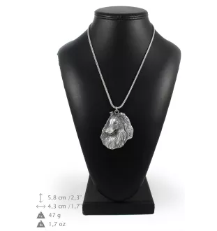 Collie Rough, Long-Haired Collie - necklace with a dog, dog pendant on a silver chain, unique jewelry from the Art-Dog brand