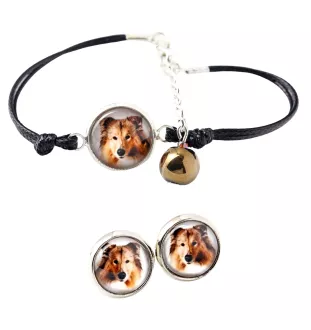 Langhaarcollie, Langhaariger Schottischer Schaferhund - Schmuckset mit Ihrem Foto, Schmuckstück für Frauen, handgefertigtes Produkt, handgefertigtes Produkt mit Leidenschaft für die Marke Art-Dog.