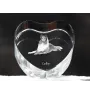 Collie à poil long, Colley à poil long, berger écossais - une photo de chien dans un cristal, un cœur en cristal, un cadre photo exceptionnel de la marque Art-Dog