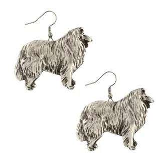 Langhaarcollie, Langhaariger Schottischer Schaferhund - Hängende Ohrringe mit Hunden, entzückender Schmuck für Hunde-Mama, Geschenk für Mädchen von der Marke Art-Dog