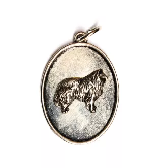 Langhaarcollie, Langhaariger Schottischer Schaferhund - Halskette mit Hund, Anhänger für Hundemama, einzigartiger Schmuck der Marke Art-Dog