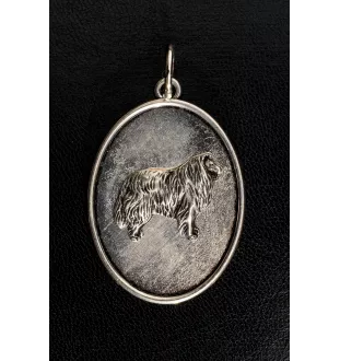 Langhaarcollie, Langhaariger Schottischer Schaferhund - Halskette mit Hund, Anhänger für Hundemama, einzigartiger Schmuck der Marke Art-Dog