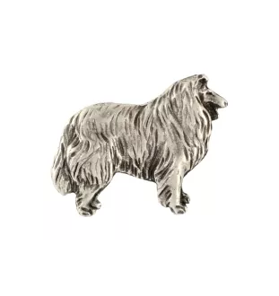 Langhaarcollie, Langhaariger Schottischer Schaferhund - Halskette mit Hund, Anhänger für Hundemama, einzigartiger Schmuck der Marke Art-Dog