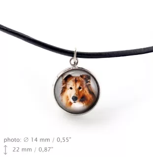 Collie Rough, Long-Haired Collie - a set of jewelry with your photo, handmade set, bracelet and necklace by Art.-Dog brand