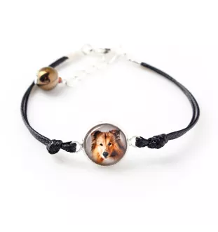 Collie Rough, Long-Haired Collie - a set of jewelry with your photo, handmade set, bracelet and necklace by Art.-Dog brand