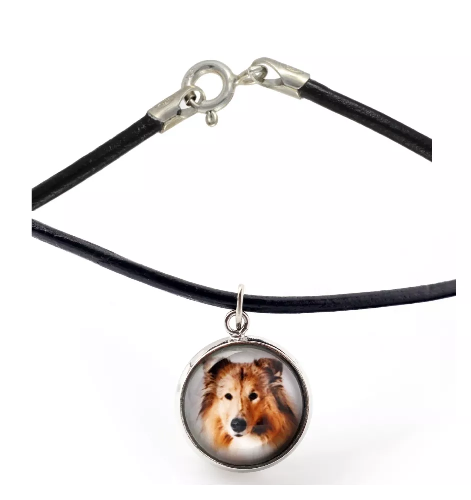 Langhaarcollie, Langhaariger Schottischer Schaferhund - Halskette in einer Schachtel, elegante Verzierung, Anhänger der Marke Art-Dog