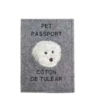 Coton de Tulear, Cotie - Dog passport case, document case, gift for the traveller from the Art-Dog brand