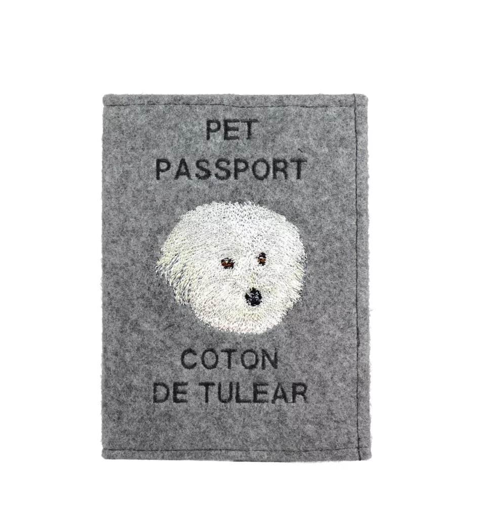 Coton de Tulear - Porte passeport pour chien, porte document, cadeau pour le voyageur de la marque Art-Dog
