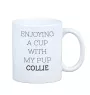 Collie à poil long, Colley à poil long, berger écossais - tasse avec une photo et un motif de chien géométrique Art-Dog