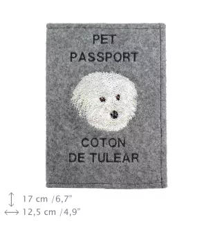 Coton de Tulear - Porte passeport pour chien, porte document, cadeau pour le voyageur de la marque Art-Dog