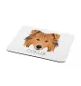 Collie Rough, Long-Haired Collie - geometric mouse pad with a picture and text by Art-Dog