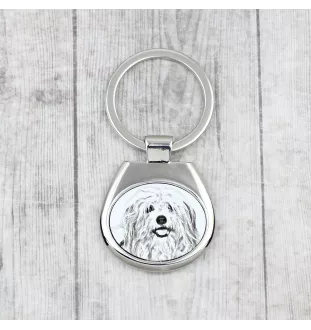 Coton de Tulear - porte-clés avec chien, porte-clés imprimé, breloque personnalisée de la marque Art-Dog