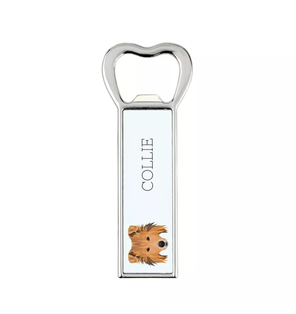 Langhaarcollie, Langhaariger Schottischer Schaferhund - Flaschenöffner mit Bild und Aufschrift für Bier von Art-Dog