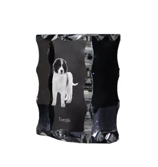 Tornjak, Bosnisch-herzegowinischer - kroatischer Schäferhund - Kristall mit einem Hundebild, Glasstatuette mit einem Bild, einzigartiger Bilderrahmen der Marke Art-Dog