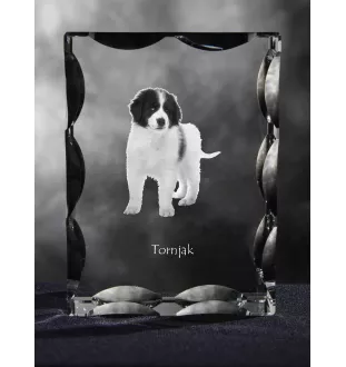 Tornjak, Berger de Bosnie-Herzégovine et de Croatie - cristal avec photo de chien, statuette en verre avec photo, cadre exceptionnel avec photo de la marque Art-Dog