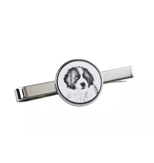 Tornjak, Bosnian And Herzegovinian - Croatian Shepherd Dog - tie clip with a dog, personalized tie clip, a unique gift for a man from the Art-Dog brand