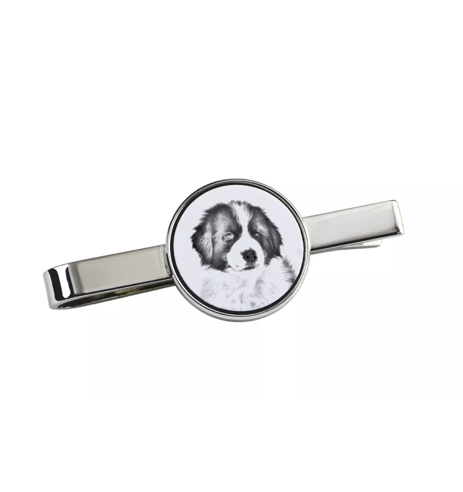 Tornjak, Bosnian And Herzegovinian - Croatian Shepherd Dog - tie clip with a dog, personalized tie clip, a unique gift for a man from the Art-Dog brand