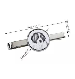 Tornjak, Bosnian And Herzegovinian - Croatian Shepherd Dog - tie clip with a dog, personalized tie clip, a unique gift for a man from the Art-Dog brand