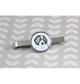 Tornjak, Bosnian And Herzegovinian - Croatian Shepherd Dog - tie clip with a dog, personalized tie clip, a unique gift for a man from the Art-Dog brand