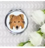 Collie Rough, Long-Haired Collie - mirror with a geometric design and the brand name Art-Dog