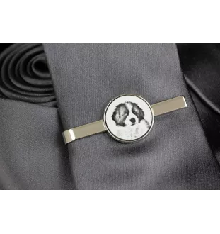 Tornjak, Bosnian And Herzegovinian - Croatian Shepherd Dog - tie clip with a dog, personalized tie clip, a unique gift for a man from the Art-Dog brand