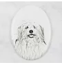 Coton de Tulear, Baumwollhund - Gedenktafel mit einem Foto eines Hundes, Grabplatte mit Druck, personalisierte ovale Platte der Marke Art-Dog