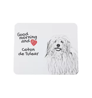 Coton de Tulear - tapis de souris personnalisé avec impression, tapis de souris personnalisé avec chien, accessoire unique pour employé de bureau de la marque Art-Dog