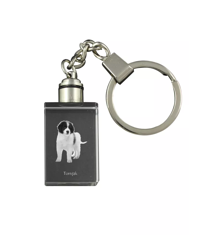 Tornjak, Berger de Bosnie-Herzégovine et de Croatie - Porte-clés en cristal avec photo de chien, porte-clés lumineux, cadeau unique de la marque Art-Dog
