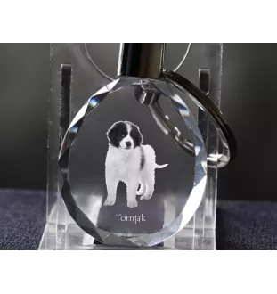 Tornjak, Bosnian And Herzegovinian - Croatian Shepherd Dog - pendant with a photo of a dog, crystal key ring in a gift box, a unique gift by Art-Dog